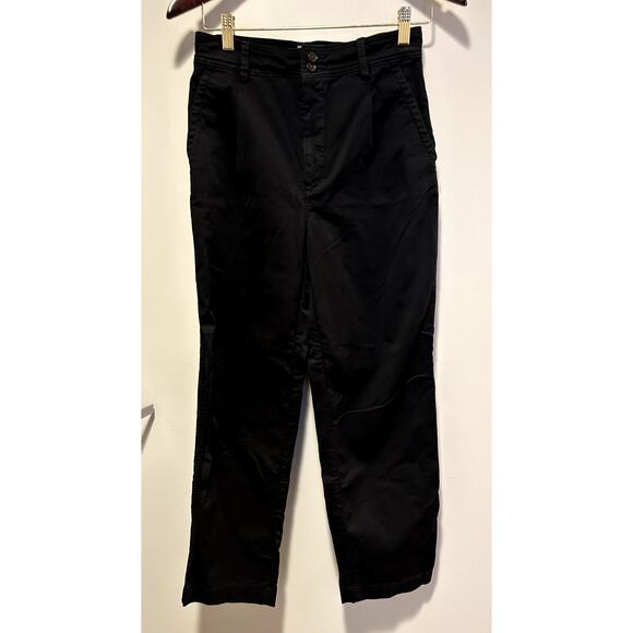 Everlane Wide- Leg Pants Black Cargo Pants Size 2 - Picture 1 of 5